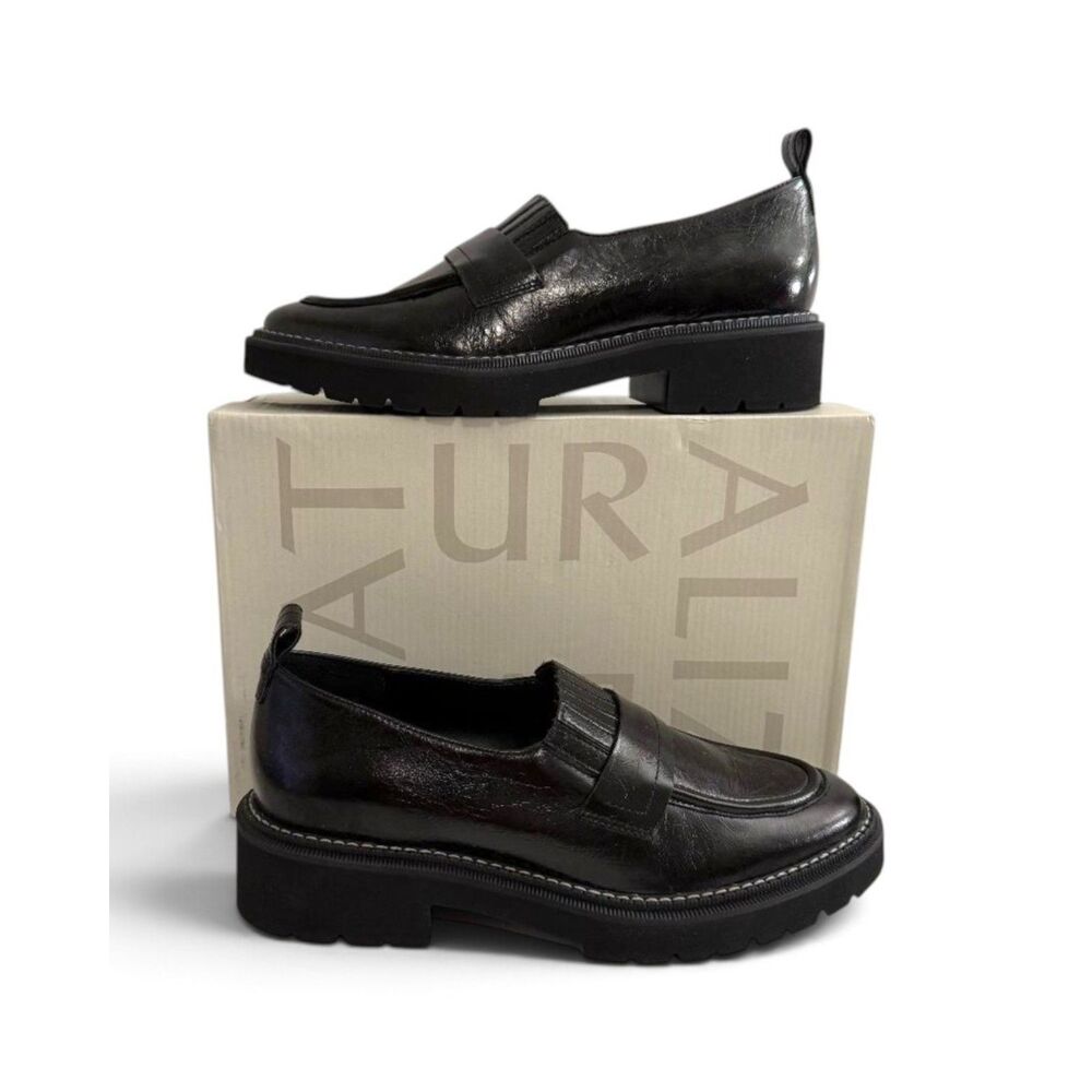 Naturalizer Women's Shawna Slip-on Black Leather Loafers, NEW! Size 8.5 Wide